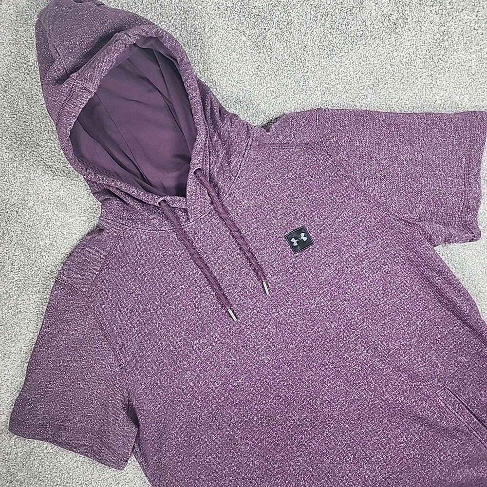 Hurley Athletic Hoodie Women's Purple Short Sleeve Size XL